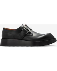 McQueen - T-Bar Creeper Leather Shoes - Lyst