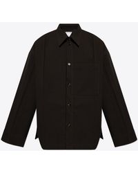 Bottega Veneta - Mouline Wool Overshirt Jacket - Lyst