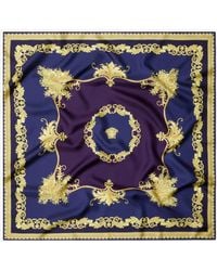Versace - Baroque Print Silk Foulard Scarf - Lyst