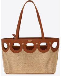 Ferragamo - Medium Gancini Outline Woven-Raffia Tote Bag - Lyst