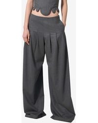 GIUSEPPE DI MORABITO - Wide-Leg Wool Pants - Lyst