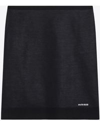Miu Miu - Double Layer Skirt - Lyst