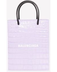 Balenciaga - Logo Print Top Handle Bag - Lyst