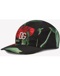 Dolce & Gabbana - Rose Print Dg Baseball Cap - Lyst