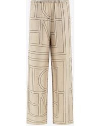 TOTEME - Monogram Silk Pajama Pants - Lyst