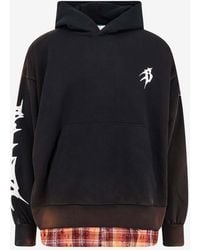 Barrow - Graphic Print Layered-Effect Faded Hoodie - Lyst