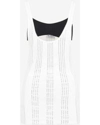 The Attico - Crystal-Striped Ribbed Jersey Tank Top - Lyst