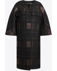 Max Mara - Finale Lame Jacquard Cocoon Coat - Lyst