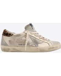 Golden Goose - Super-Star Leather Low-Top Sneakers - Lyst
