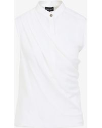 Giorgio Armani - Logo-Embroidered Sweatshirt - Lyst