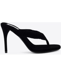 Alaïa - 90 Velvet Thong Sandals - Lyst