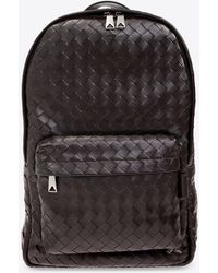 Bottega Veneta - Medium Intrecciato Leather Backpack - Lyst