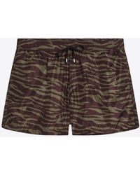The Attico - Zebra Print Mini Shorts - Lyst