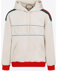 Gucci - Logo-Patch Hooded Sweatshirt - Lyst