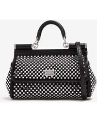 Dolce & Gabbana - Small Sicily Rhinestone-Embellished Shoulder Bag - Lyst