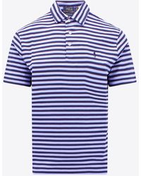 Polo Ralph Lauren - Logo Embroidered Striped Polo T-Shirt - Lyst