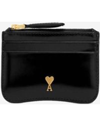 Ami Paris - Paris Paris Zipped Leather Cardholder - Lyst