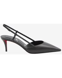 Christian Louboutin - Miss Z 60 Leather Slingback Pumps - Lyst