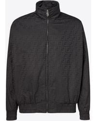 Fendi - Ff Monogram Zip-Up Jacket - Lyst