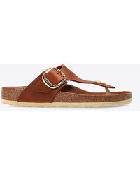 Birkenstock - Gizeh Big Buckle Leather Thong Sandals - Lyst