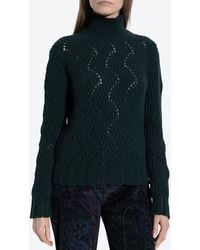 Etro - Knitted Cashmere Turtleneck Sweater - Lyst