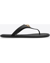 Versace - Alia Flat Rubber Thong Sandals - Lyst
