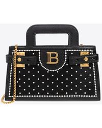 Balmain - Small B-Buzz Polka Dot Top Handle Bag - Lyst