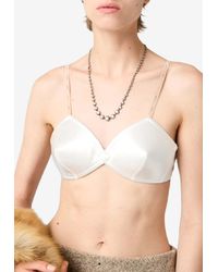 Miu Miu - Logo Patch Bra - Lyst