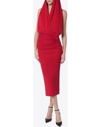 ANDAMANE - Annie Hooded Midi Dress - Lyst