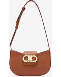 Ferragamo - Gabry Leather Shoulder Bag - Lyst