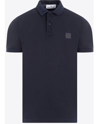 Stone Island - Compass Patch Polo T-Shirt - Lyst
