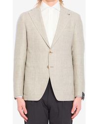 Tagliatore - Wool-Blend Buttoned Blazer - Lyst