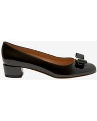 Ferragamo - Vara Bow Patent Leather Pumps - Lyst