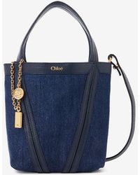 Chloé - Small Spin Denim Tote Bag - Lyst