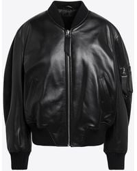 The Attico - Anja Leather Bomber Jacket - Lyst