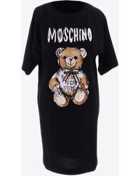 Moschino - Teddy Bear Print Mini T-Shirt Dress - Lyst