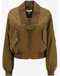 Chloé - Zip-Up Cropped Bomber Jacket - Lyst