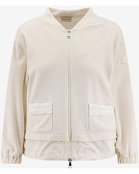 Moncler - Zip-Up Bouclé Bomber Jacket - Lyst