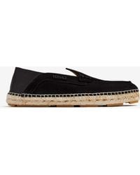 Versace - Suede And Leather Logo Espadrilles - Lyst