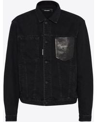 DSquared² - Embossed-Logo Denim Jacket - Lyst