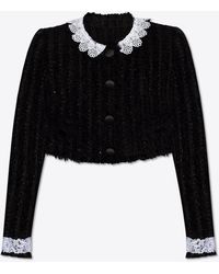 Dolce & Gabbana - Sequin Tweed Cropped Jacket - Lyst