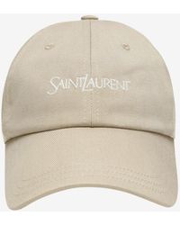 Saint Laurent - Embroidered Logo Baseball Cap - Lyst