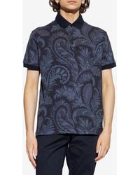 Etro - Floral Paisley Print Polo T-Shirt - Lyst