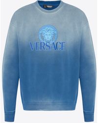 Versace - Logo Print Gradient Sweatshirt - Lyst