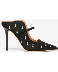 Malone Souliers - Maureen 100 Crystal Embellished Satin Mules - Lyst