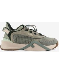 Fendi - Flow Lace-Up Sneakers - Lyst