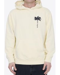 Palm Angels - Logo-Printed Hooded Sweatshirt - Lyst