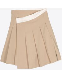 Low Classic - Pleated Mini Wrap Skirt - Lyst