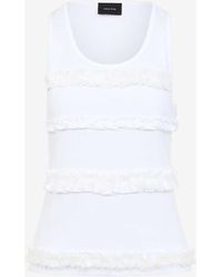 Simone Rocha - Delicate Ruffle-Detail Cotton Top - Lyst