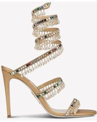 Rene Caovilla - Chandelier 105 Jeweled Crystal-Embellished Sandals - Lyst